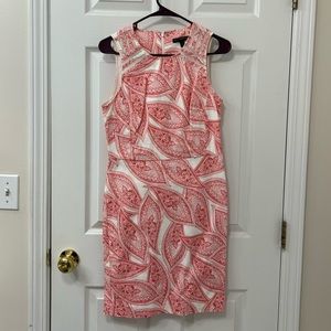 Coral & White Banana Republic Dress